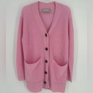 Everlane Alpaca blend Pink Oversized Cardigan Sweater, Size S